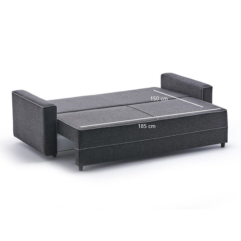 Sofa/Bed LANA three - seater Grey 215x90x88cm