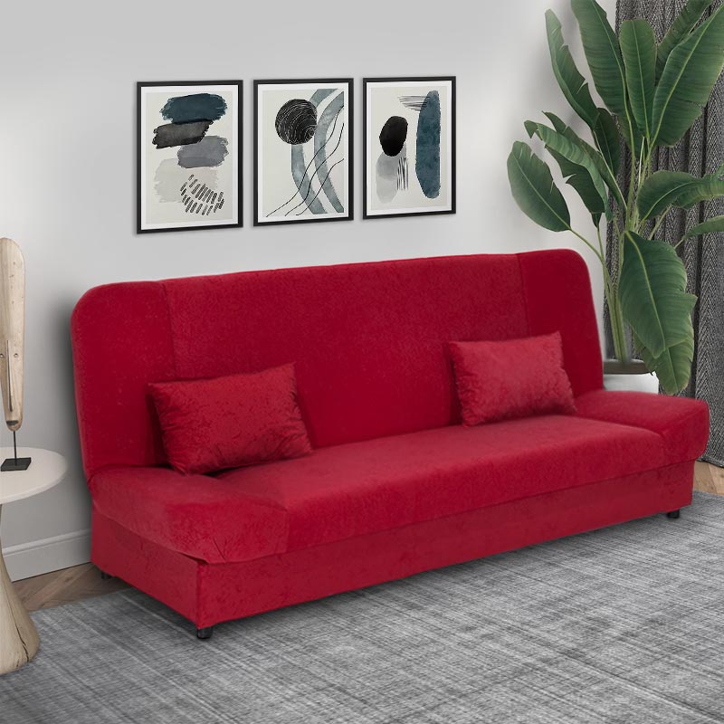 Sofa/Bed LANA 3 Seater Red 200x90x95cm