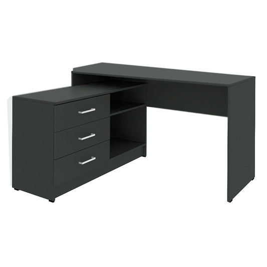 Office Desk FOLDABLE Anthracite 138x50x74,5cm