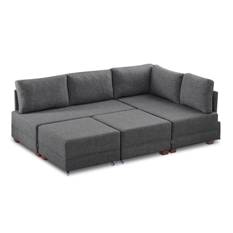 Right corner Sofa/Bed ANDRE Charcoal 280x210x80cm