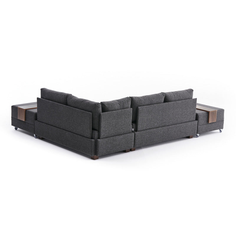 Right corner Sofa/Bed ANDRE Charcoal 280x210x80cm